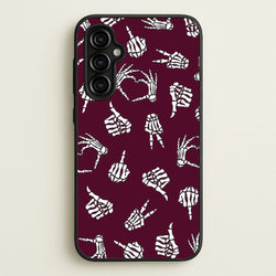Skeleton Hands Pattern Galaxy A54 Case
