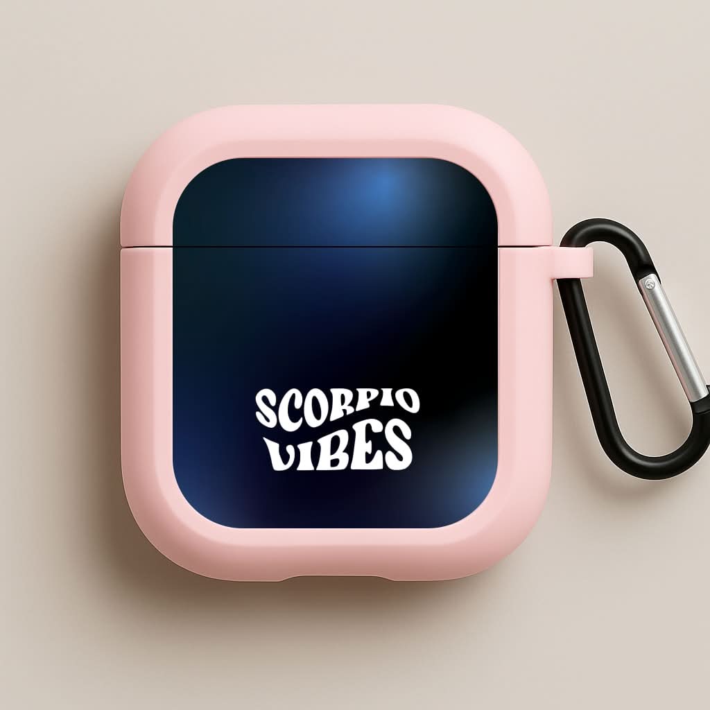 Scorpio Vibes Gradient Zodiac Pink AirPods Case