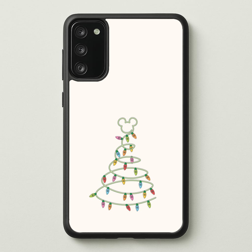 Cartoon Mouse Christmas Tree Lights Galaxy S20 Case