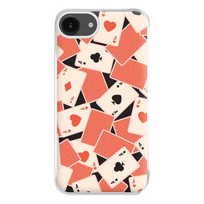 Playing Cards Collage Pattern iPhone 16e Case