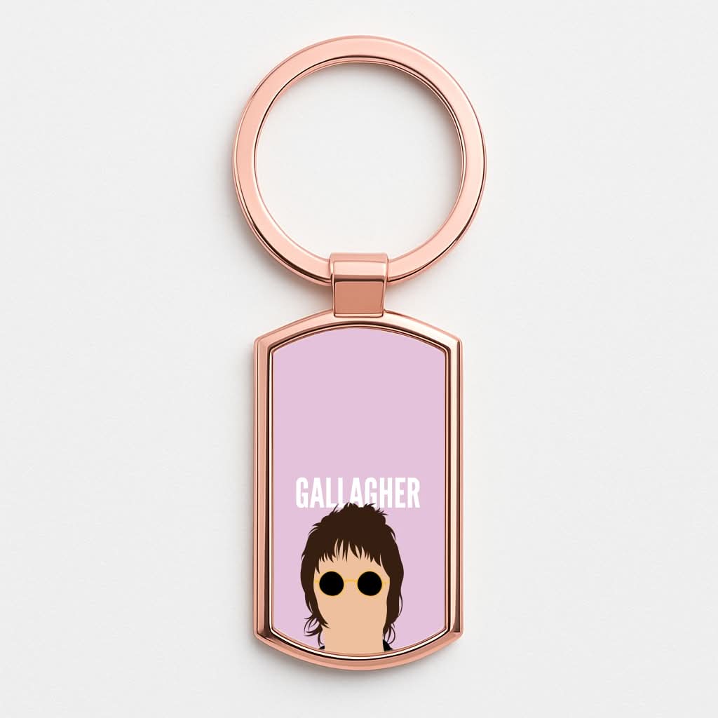 Rock Band Member Purple Rose Gold Keyring