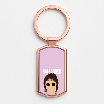 Rock Band Member Purple Rose Gold Keyring