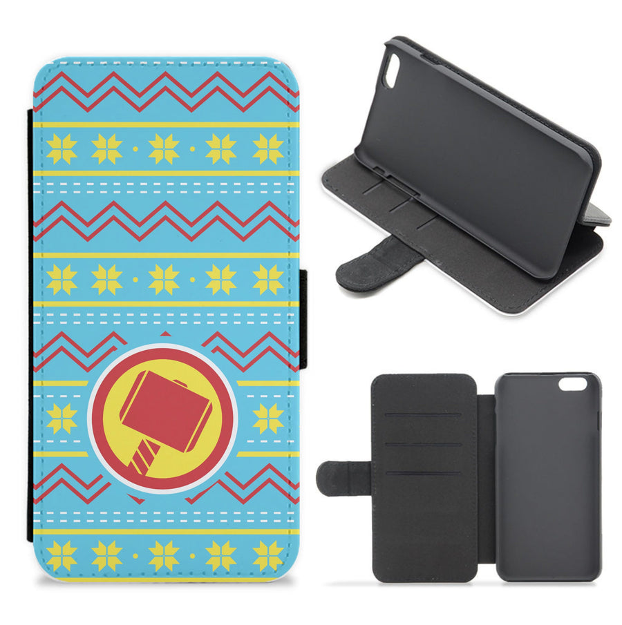 Hammer Christmas Pattern Flip / Wallet Phone Case