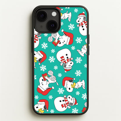 Christmas Cartoon Beagle Pattern iPhone 13 Case