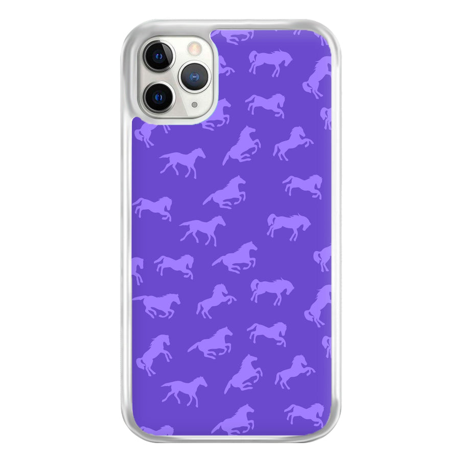 Purple Horse Pattern - Horses Phone Case