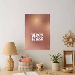 Virgo Vibes Gradient Zodiac Art Print