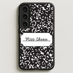 Personalised School Notebook Galaxy S25FE Case