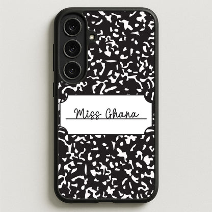 Personalised School Notebook Galaxy S25FE Case