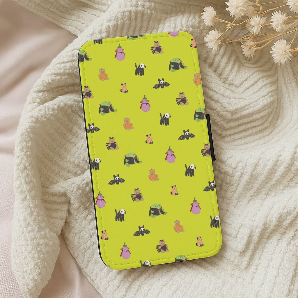 Halloween Plushies Pattern III - Halloween Leather Phone Case