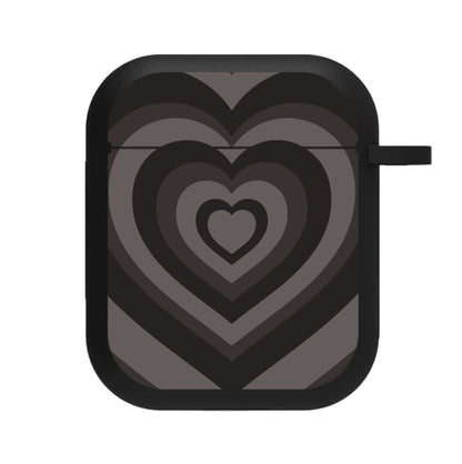 Abstract Black Heart AirPods Case