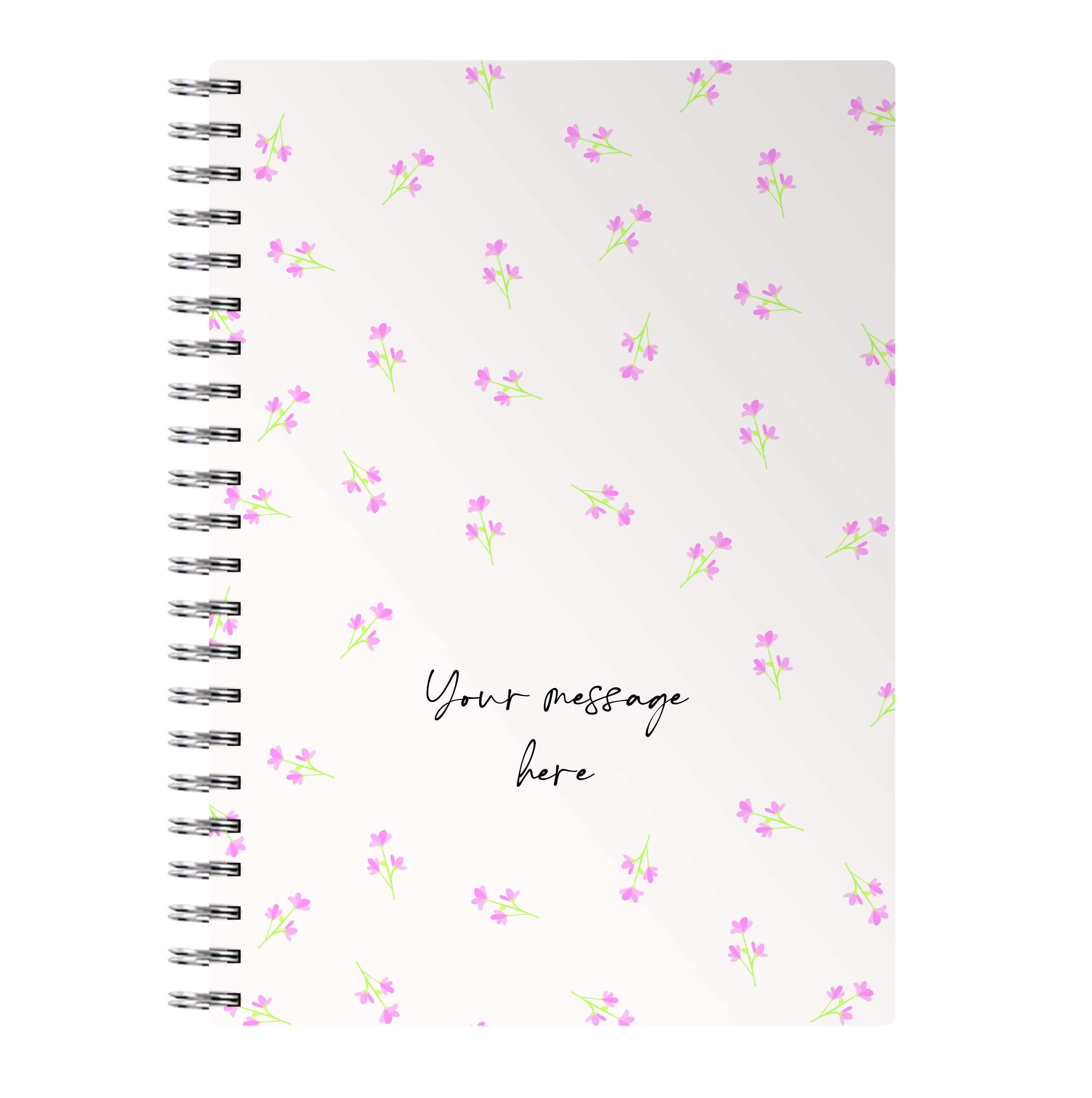 Floral Personalised Message Notebook