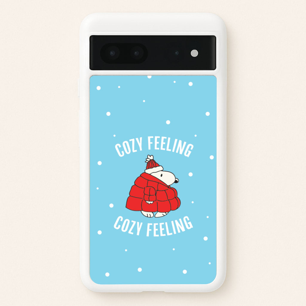 Cozy Feeling Cartoon Beagle Puffer Jacket Google Pixel 7 Case