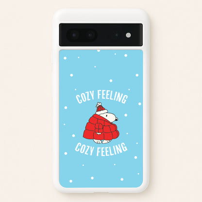 Cozy Feeling Cartoon Beagle Puffer Jacket Google Pixel 7 Case
