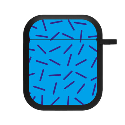 Blue Line Pattern - Eighties AirPods Case