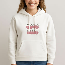 Rose Padlocks  Womans Hooded Sweatshirt