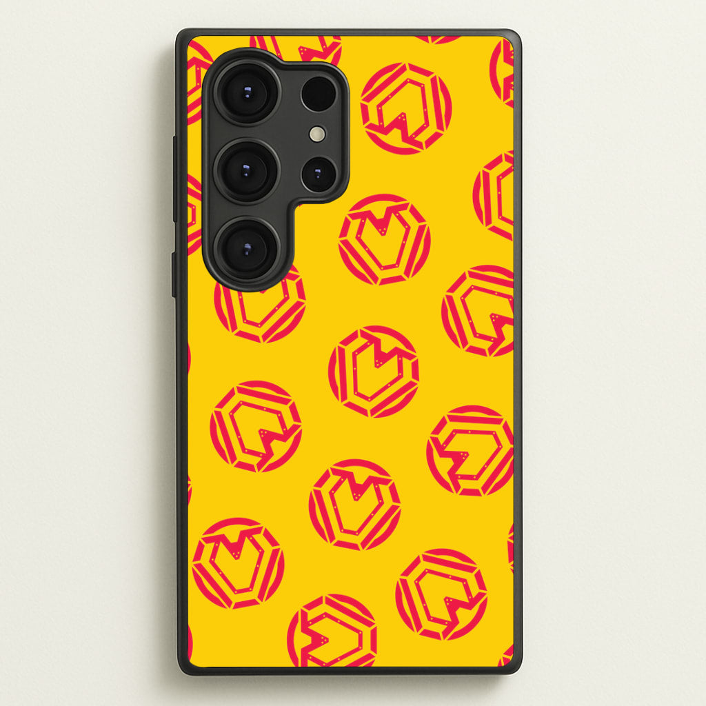 Metal Heart Pattern Galaxy S25 Ultra Case