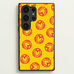 Metal Heart Pattern Galaxy S25 Ultra Case