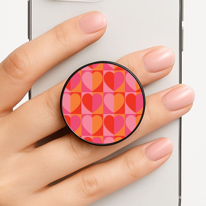 Sunset Hearts Pattern Phone Grip