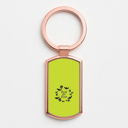 Trick Or Treat Wreath Rose Gold Keyring