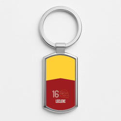 Leclerc Helmet 2026  Silver Metal Keyring