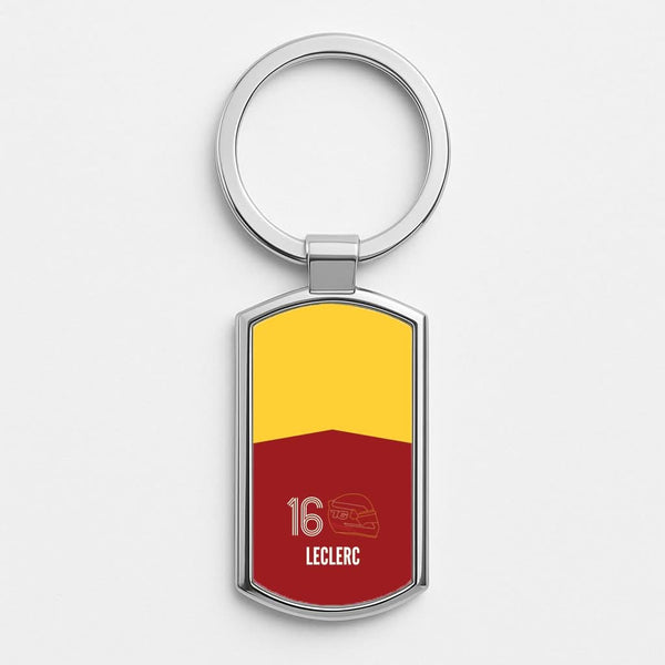 Leclerc Helmet 2026  Silver Metal Keyring