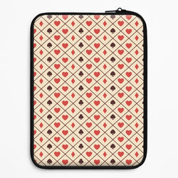 Zig-Zag Card Suits Pattern Universal Laptop Sleeve