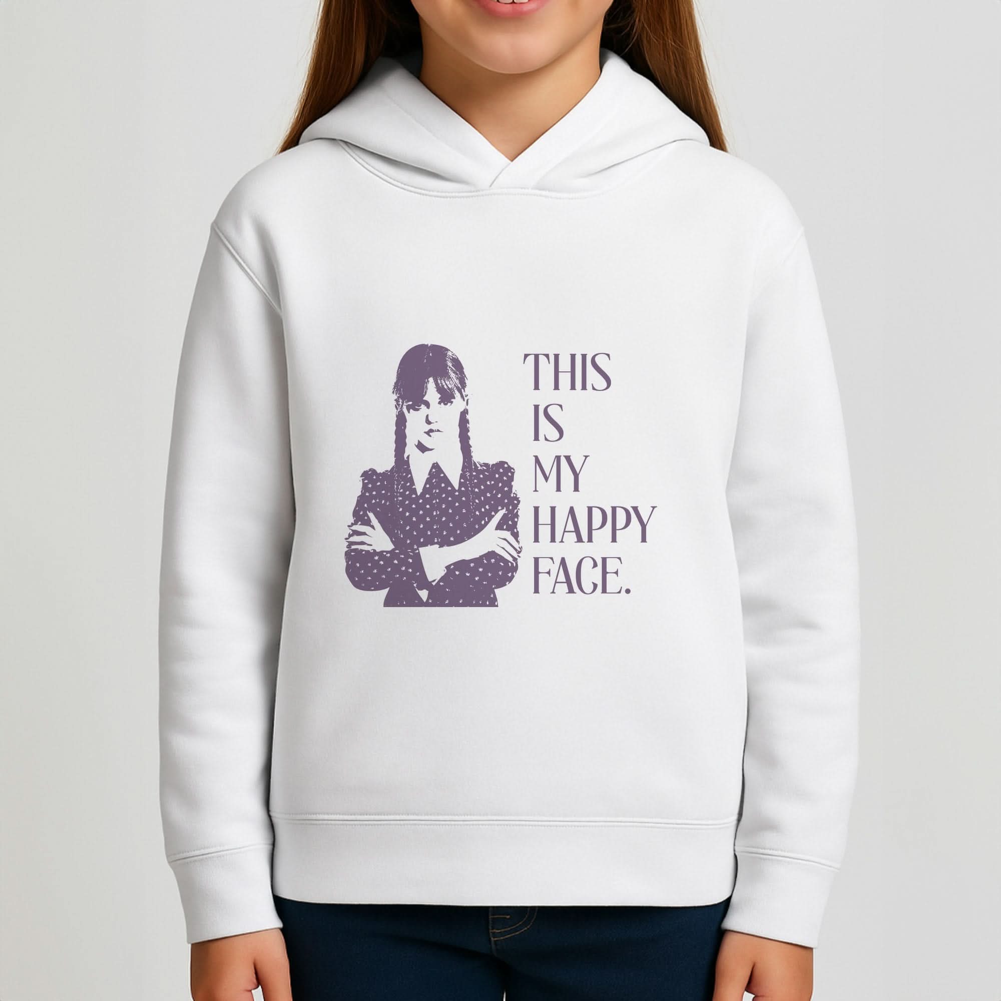 This Is My Happy Face Girls Hoodie