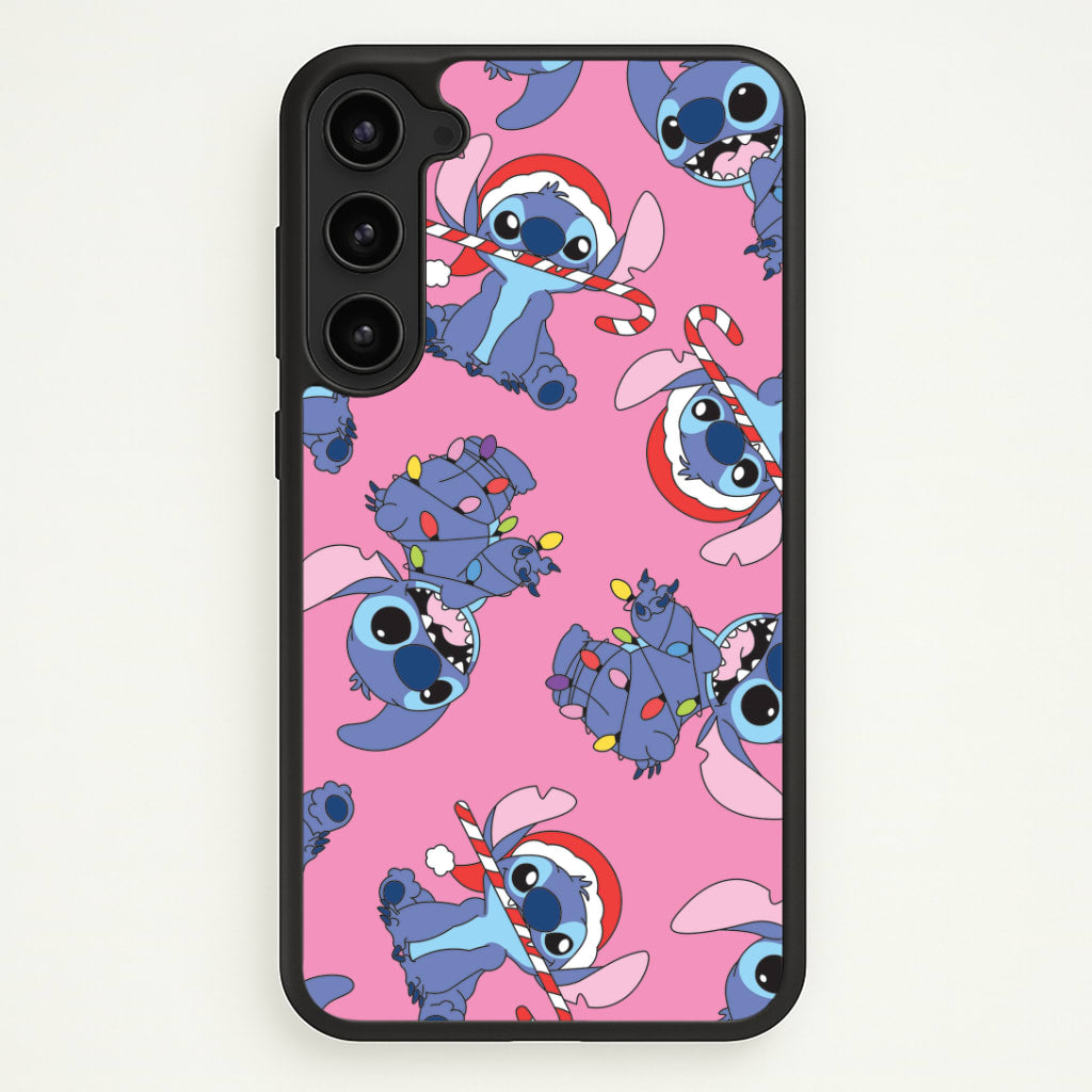 Christmas Cute Blue Alien Pattern Galaxy S23 Case