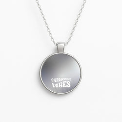 Capricorn Vibes Gradient Zodiac Circle Necklace