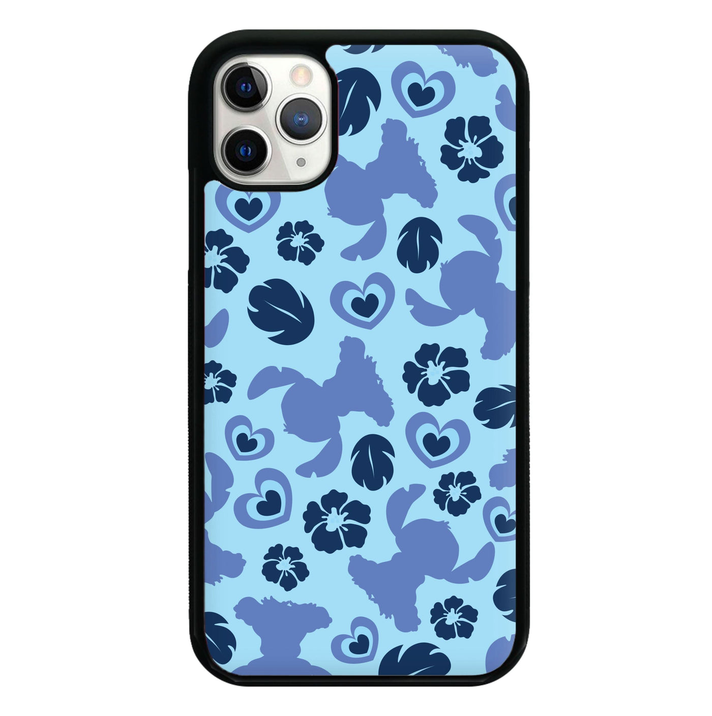 Blue Alien Silhouette Pattern Phone Case