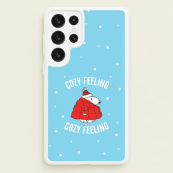 Cozy Feeling Cartoon Beagle Puffer Jacket Galaxy S22 Ultra Case
