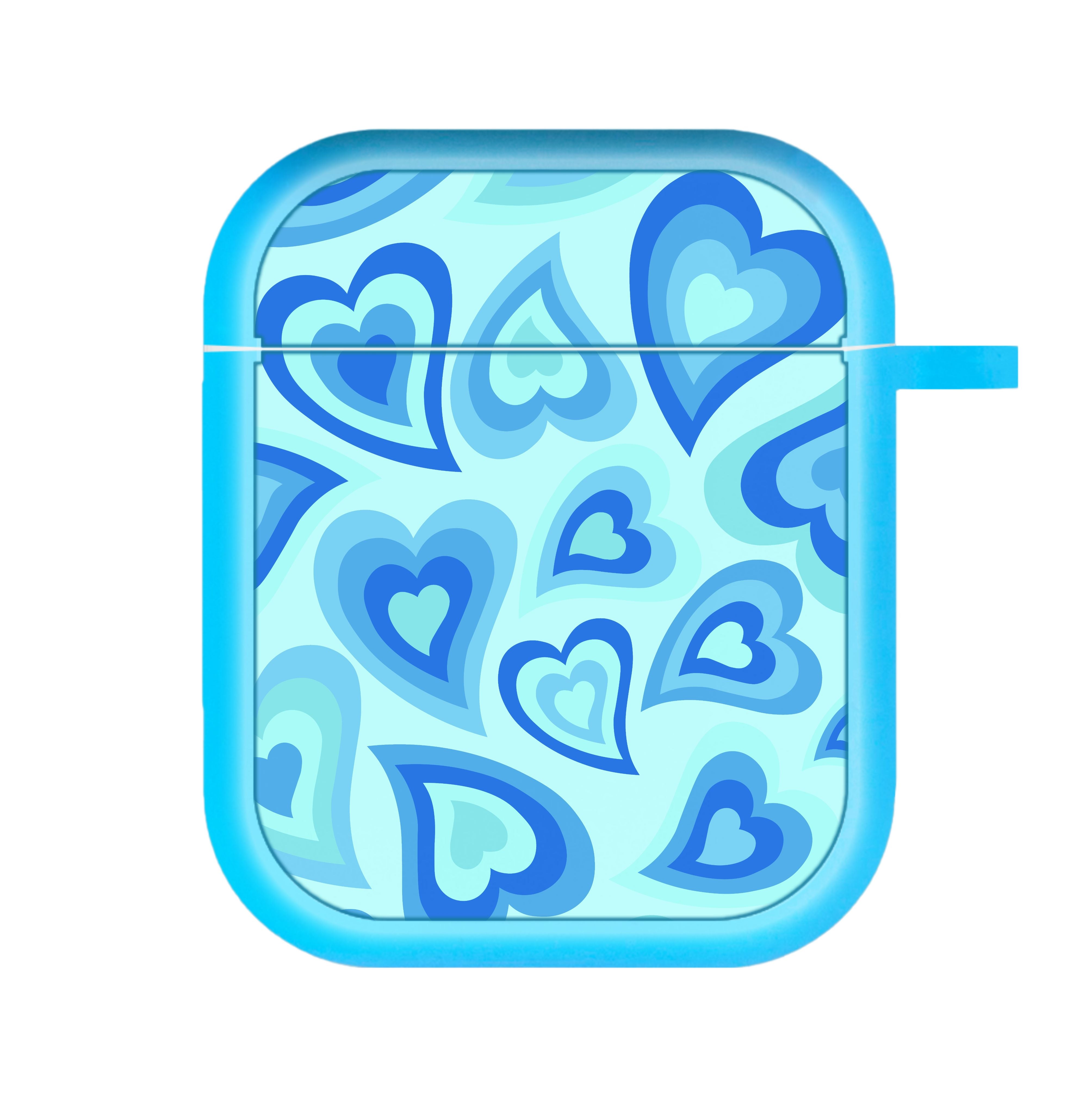 Blue Hearts - Trippy Patterns AirPods Case