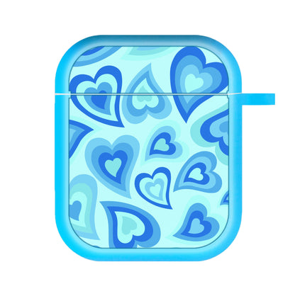 Blue Hearts - Trippy Patterns AirPods Case