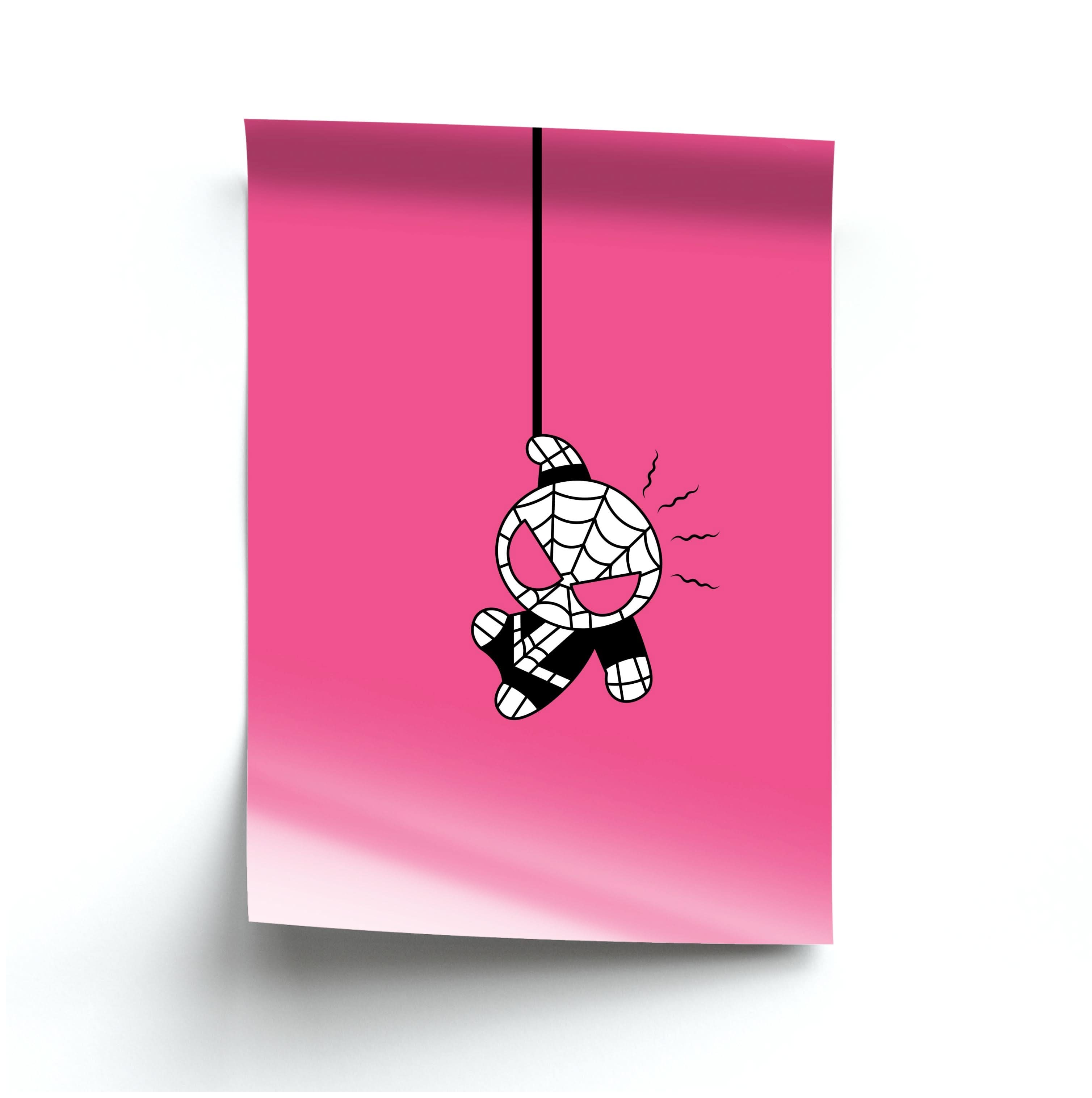 Pink Hanging Spider Hero  Poster