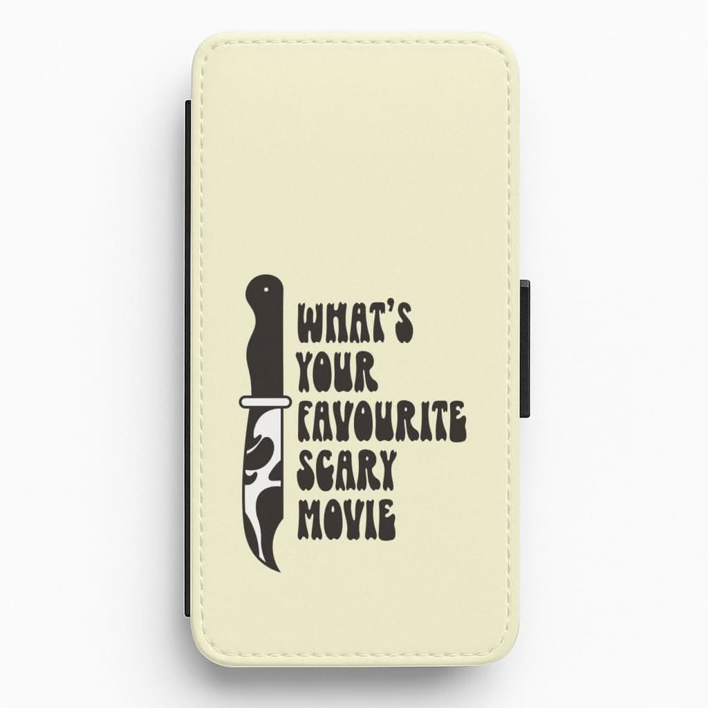 What's Your Favourite Scary Movie Trippy Flip / Wallet Phone Case