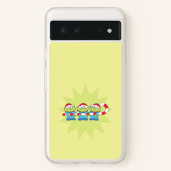 Cute Green Aliens Candycane Google Pixel 6 Case