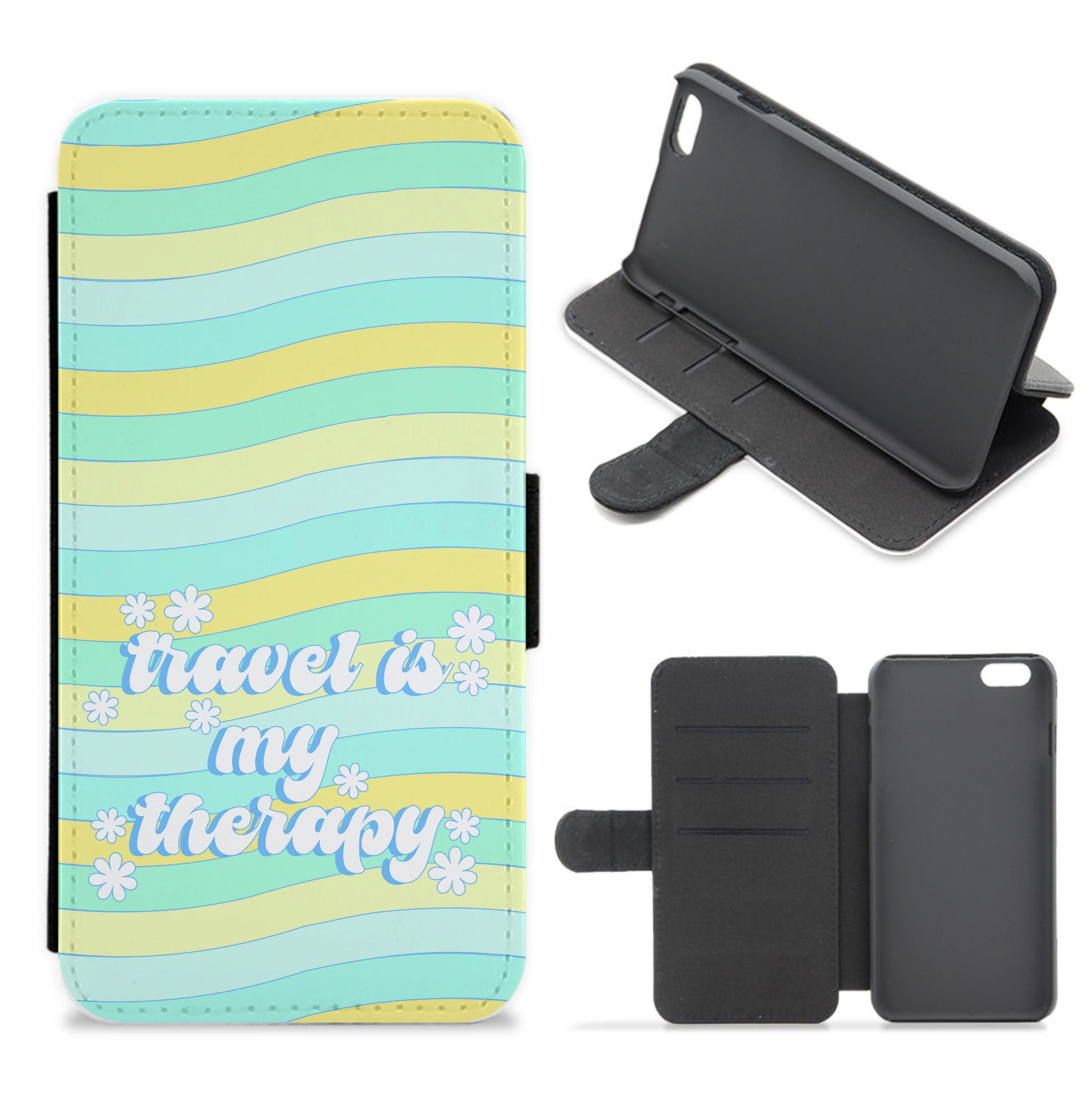 Travel Is My Therapy - Summer Flip / Wallet Phone Case