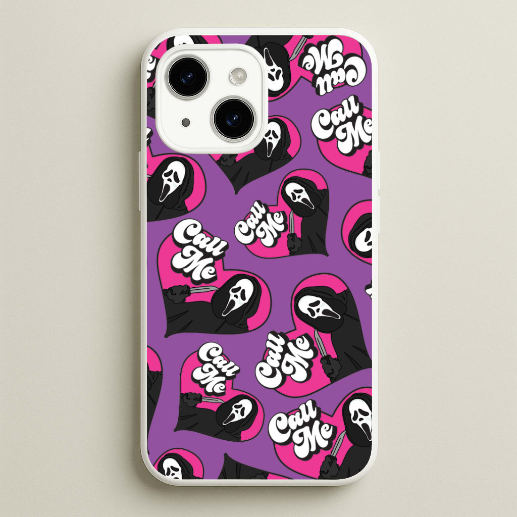 Call Me Heart Pattern iPhone 14 Plus Case