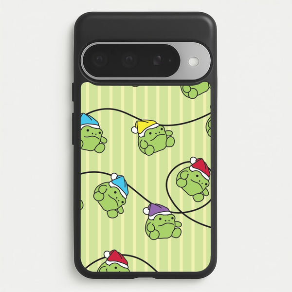 Christmas Frog Plush Fairylights Pattern Google Pixel 10 Pro XL Case