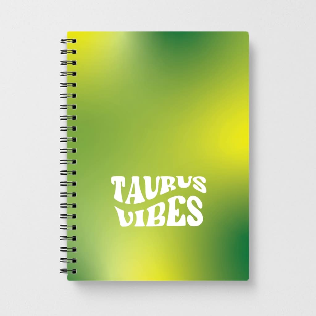Taurus Vibes Gradient Zodiac Notebook