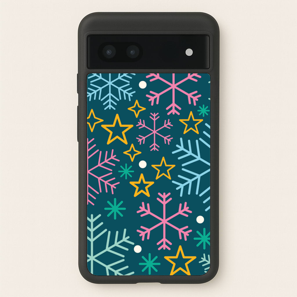 Colourful Christmas Symbols Pattern Google Pixel 6a Case