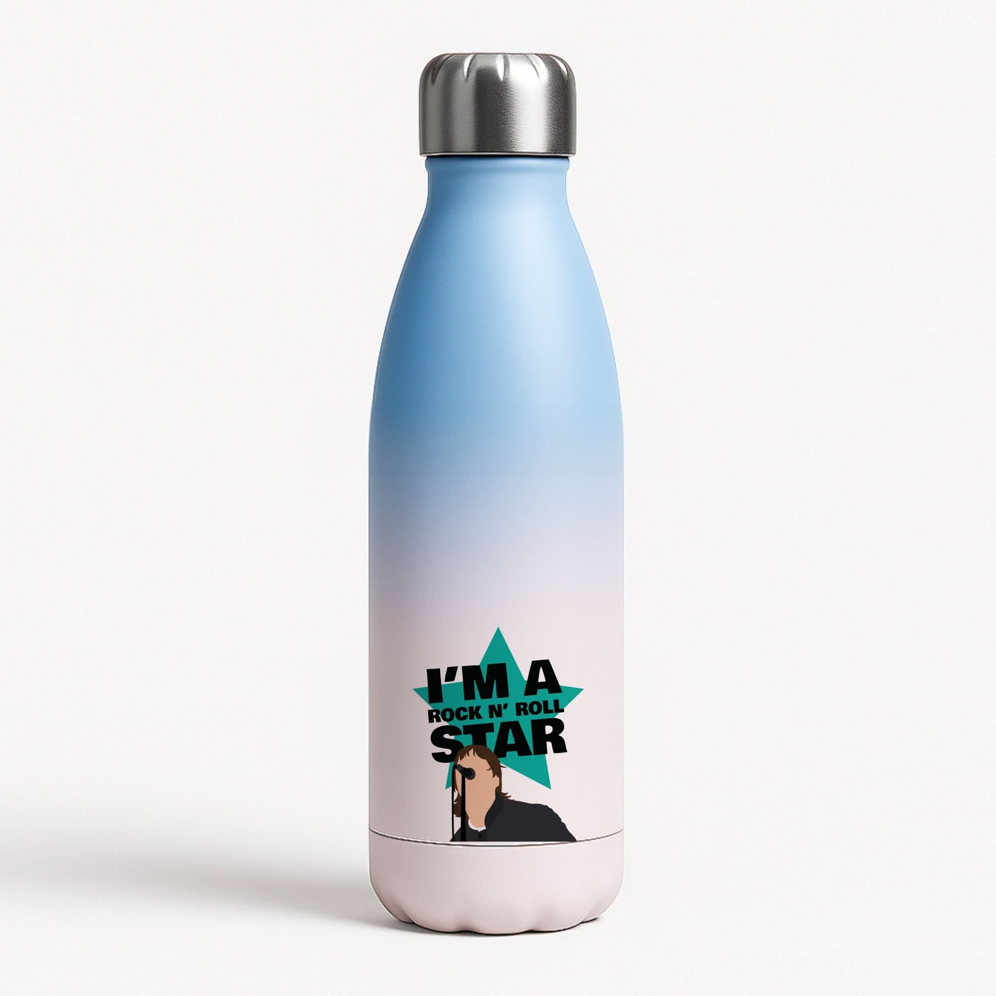I'm A Rock And Roll Star Blue Water Bottle