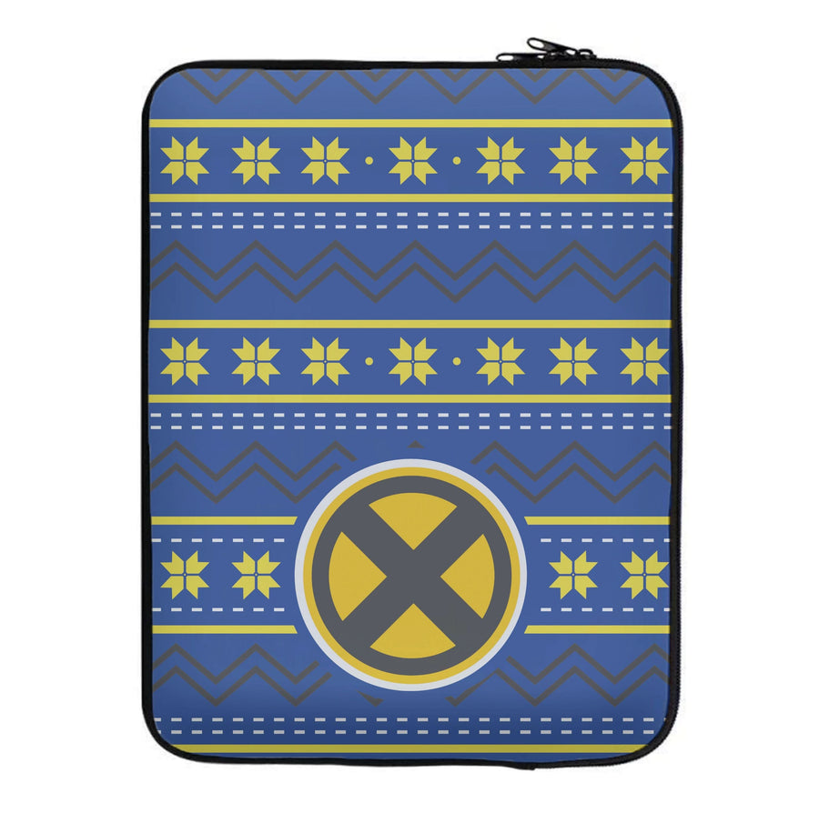 X Christmas Pattern Laptop Sleeve