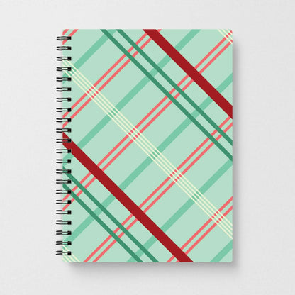 Pastel Tartan Christmas Pattern Notebook
