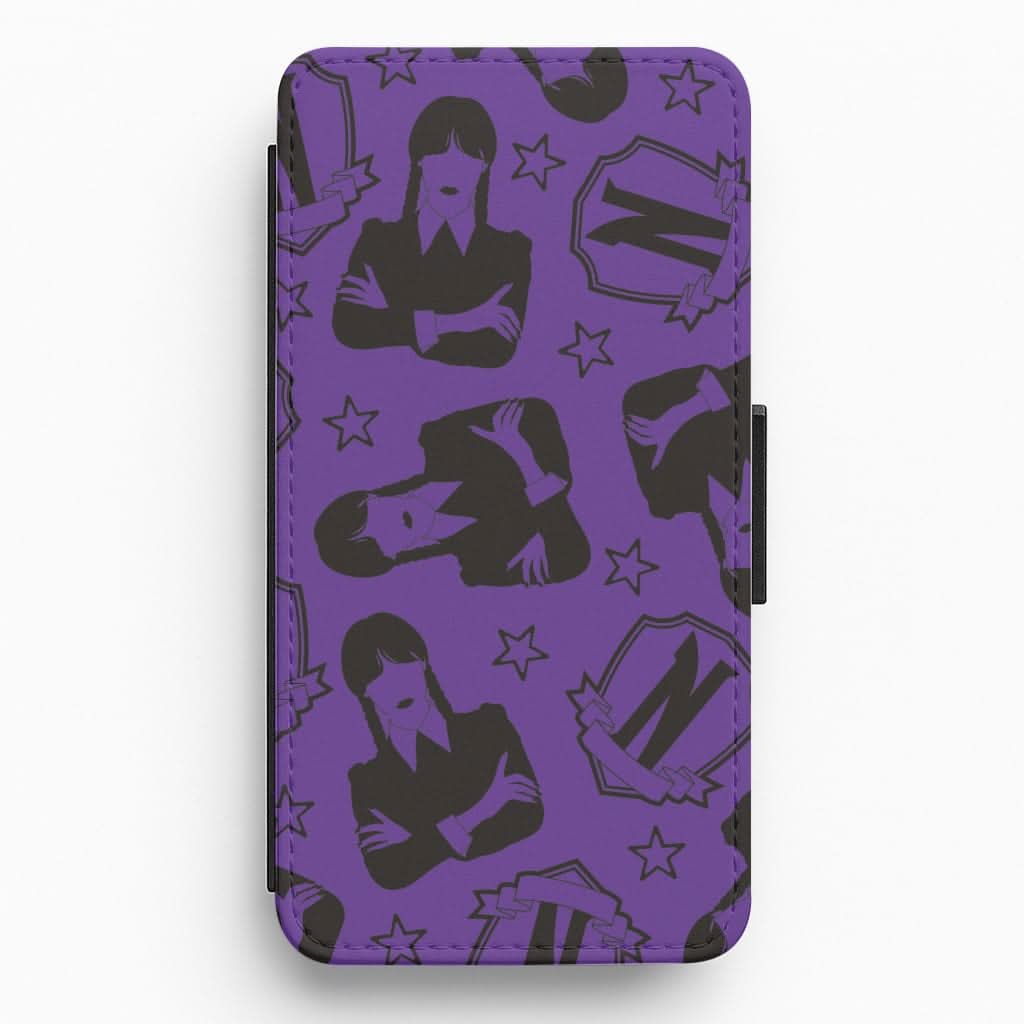 Wednesday Pattern Flip / Wallet Phone Case