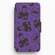 Wednesday Pattern Flip / Wallet Phone Case 1