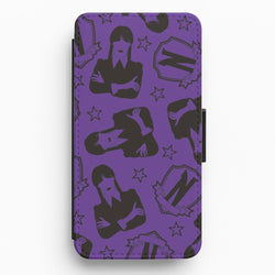 Wednesday Pattern Flip / Wallet Phone Case