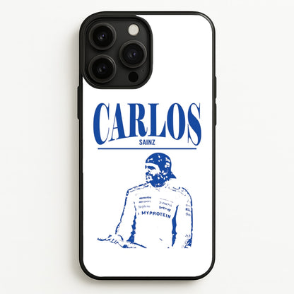 Carlos White And Blue iPhone 13 Pro Case