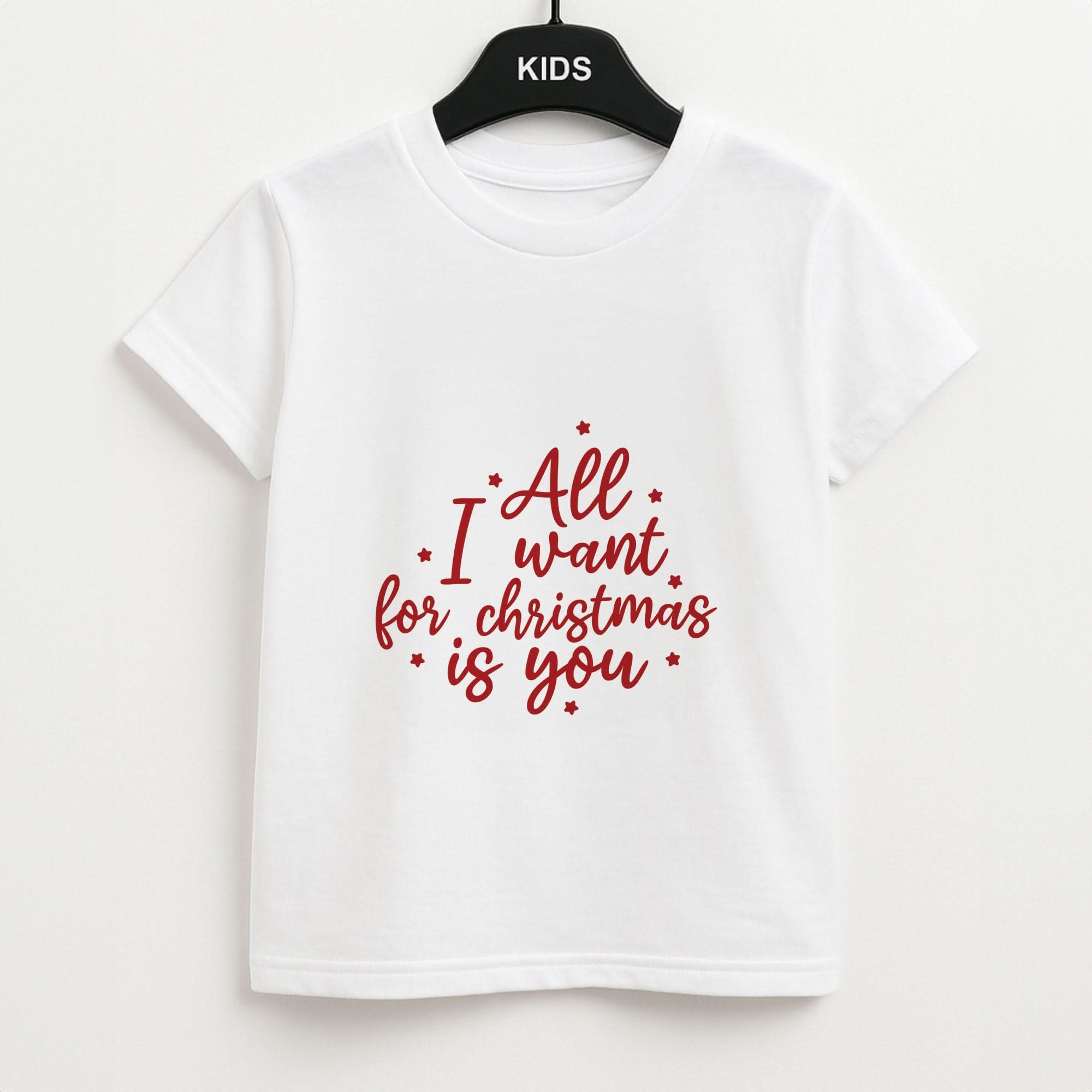All I Want For Christmas Is You Stars Kids T-Shirt