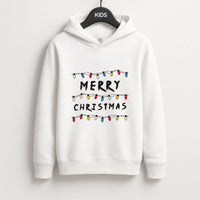 Merry Christmas String Lights Kids Hoodie